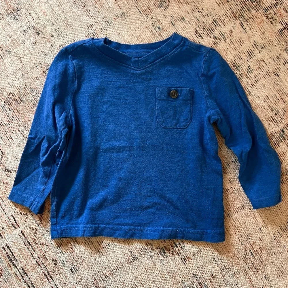 Old Navy Blue Long Sleeve Tee Classic Crew